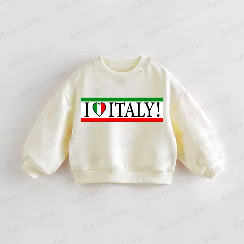 I LOVE ITALY!ベビー・幼児用スウェットシャツ - クリーム - 3～5歳 - image 1