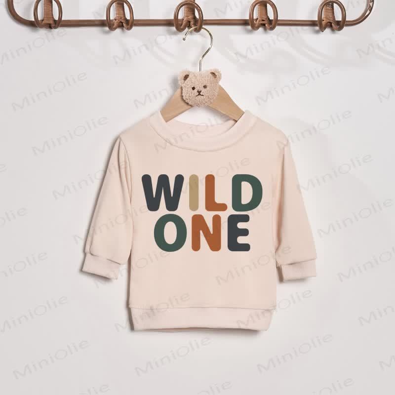 WILD MAMA/WILD ONEベビーベージュ ファミリースウェットシャツ - image 3