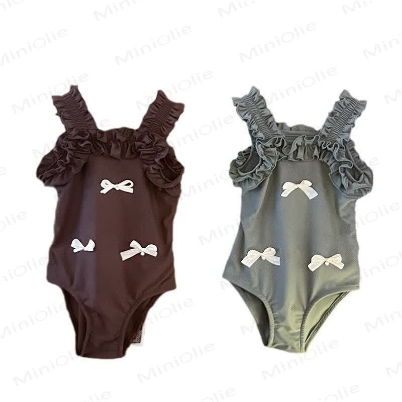 幼児用女の子フリルリボン水着 - image 4