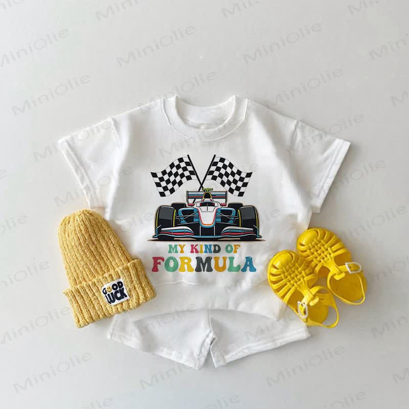 MY KIND OF FORMULAベビーカーレーシングプリント 2点セット ホワイト - 白 - 2～3歳 - image 1