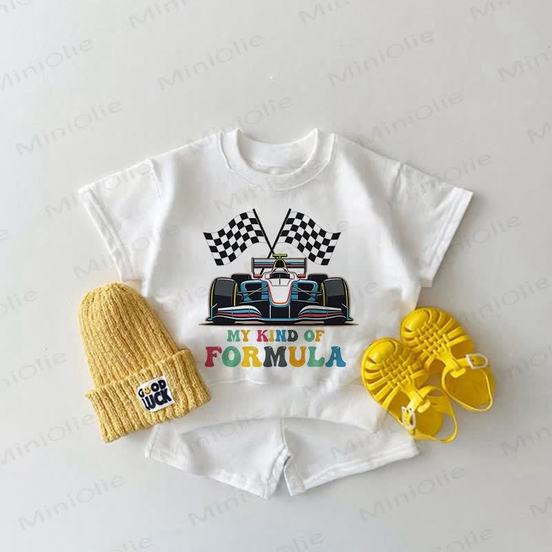 MY KIND OF FORMULAベビーカーレーシングプリント 2点セット ホワイト - 白 - 2～3歳 - image 1
