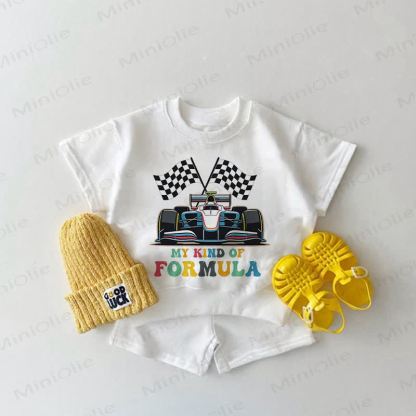 MY KIND OF FORMULAベビーカーレーシングプリント 2点セット ホワイト - 白 - 2～3歳 - image 1