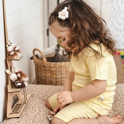 ベビー・幼児用無地リブ編みパジャマセット - image 7