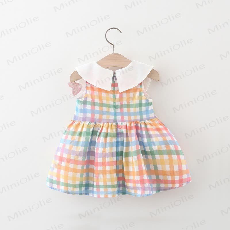 幼児用女の子向けカラフルチェック柄Dress - image 2