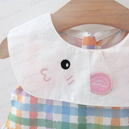 幼児用女の子向けカラフルチェック柄Dress - image 3