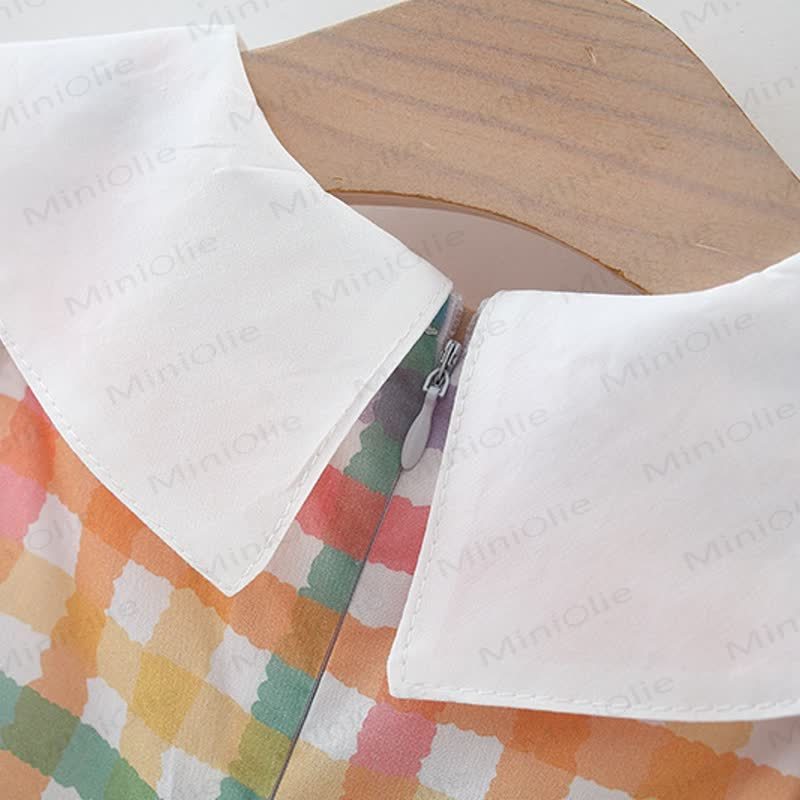 幼児用女の子向けカラフルチェック柄Dress - image 4