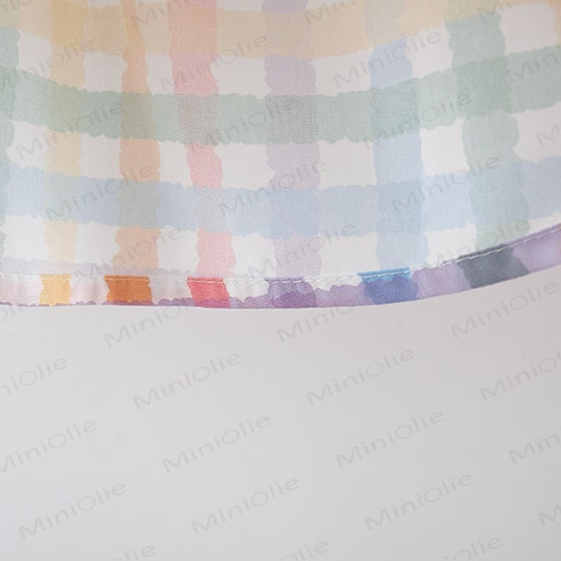 幼児用女の子向けカラフルチェック柄Dress - image 6