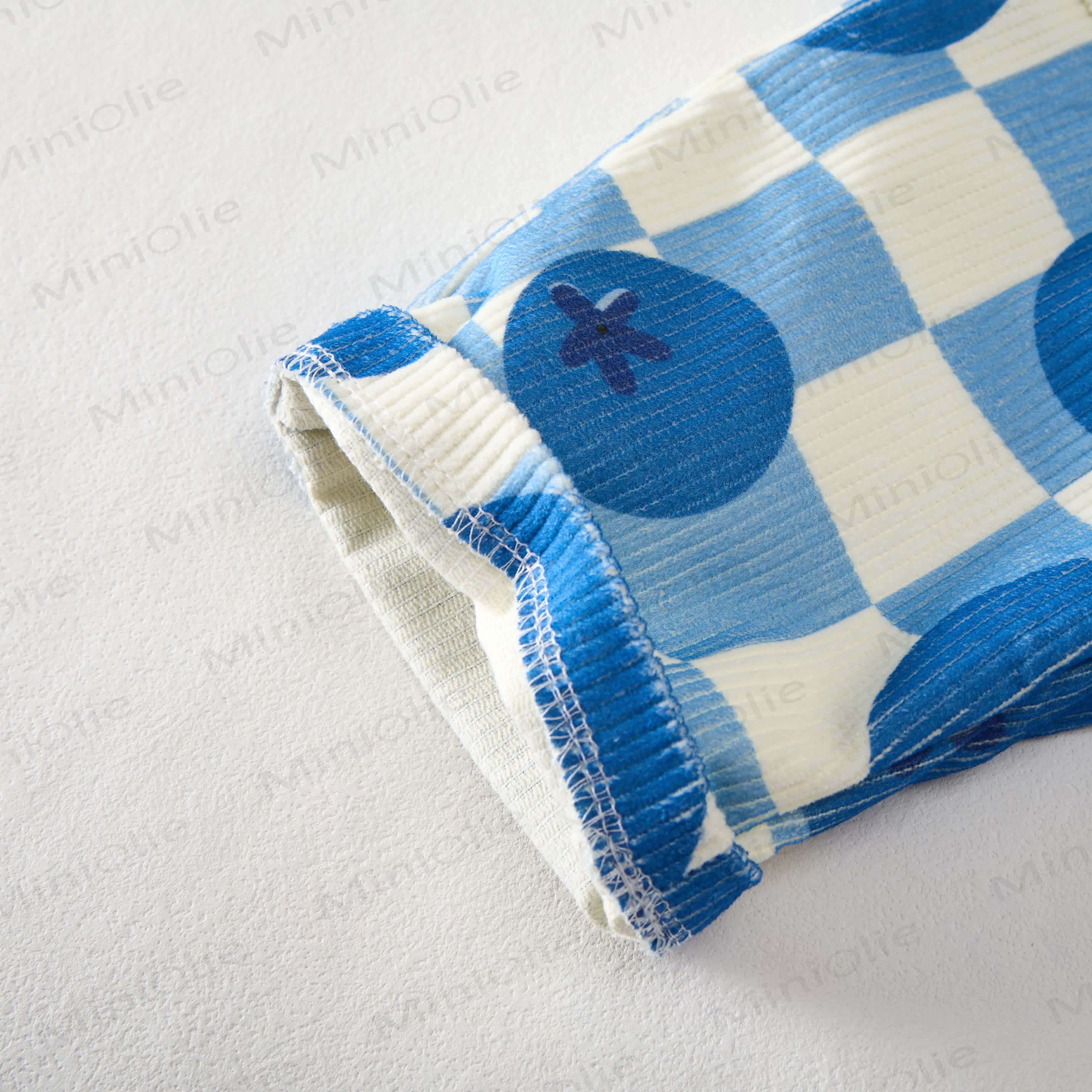 ベビー幼児用チェッカーボードブルーベリーコーデュロイパンツ - image 2