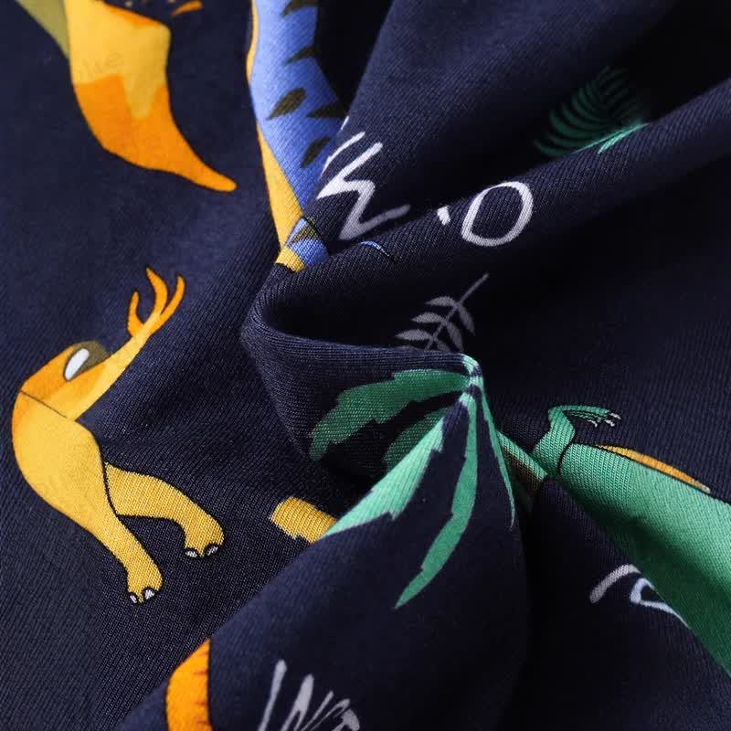 ベビー用ダブルジッパー恐竜柄ロンパース - image 5