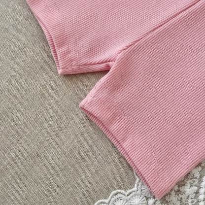 ベビーガール用サマーコットンフラワー柄トップス＆ショートパンツセット - image 4