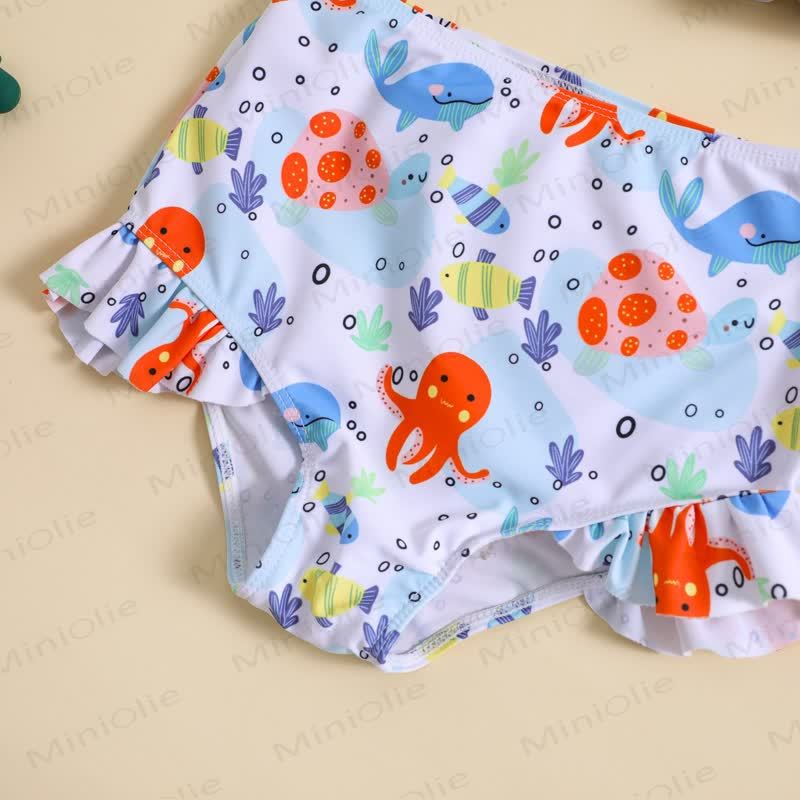 幼児用女の子向けオーシャンプリント水着2点セット - image 6