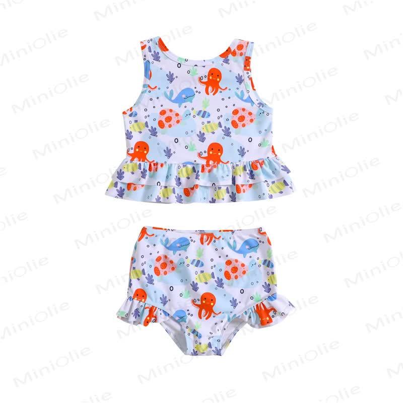 幼児用女の子向けオーシャンプリント水着2点セット - image 7