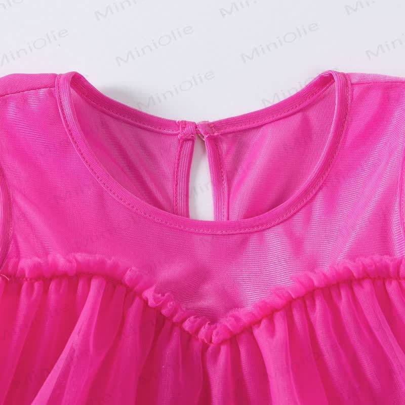 幼児用女の子ナイロンノースリーブバブルDress - image 4