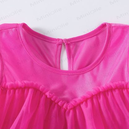 幼児用女の子ナイロンノースリーブバブルDress - image 4