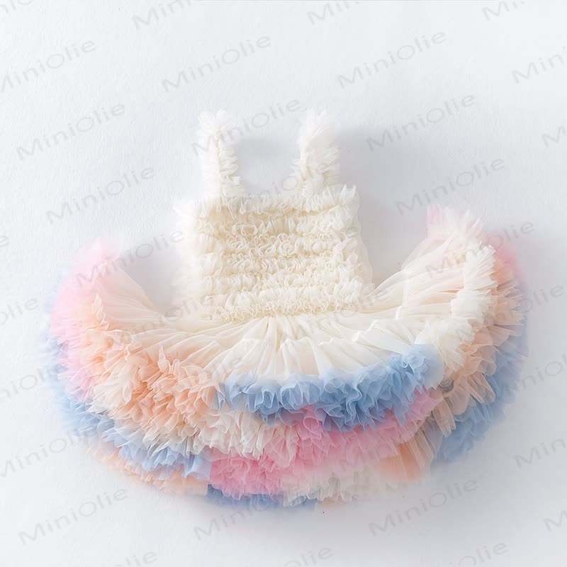 幼児用女の子レースプリンセスノースリーブふんわりDress - マルチカラー - 6～7歳 - image 1