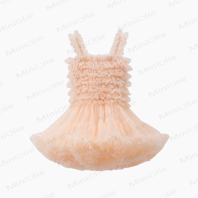 幼児用女の子レースプリンセスノースリーブふんわりDress - 黄色 - 6～7歳 - image 9