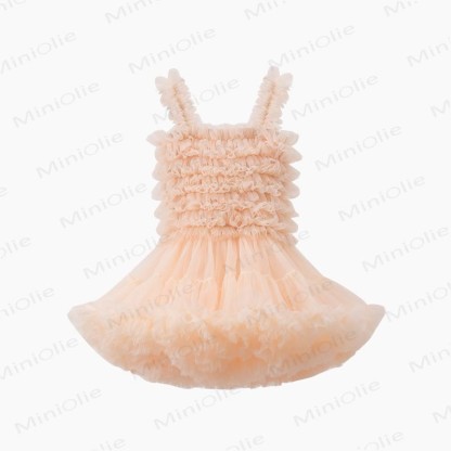 幼児用女の子レースプリンセスノースリーブふんわりDress - 黄色 - 6～7歳 - image 9