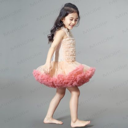 幼児用女の子レースプリンセスノースリーブふんわりDress - ダークピンク - 6～7歳 - image 10
