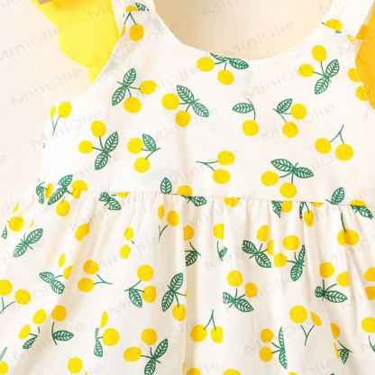 ベビーガール用コットンノースリーブDress（帽子付き） - image 5