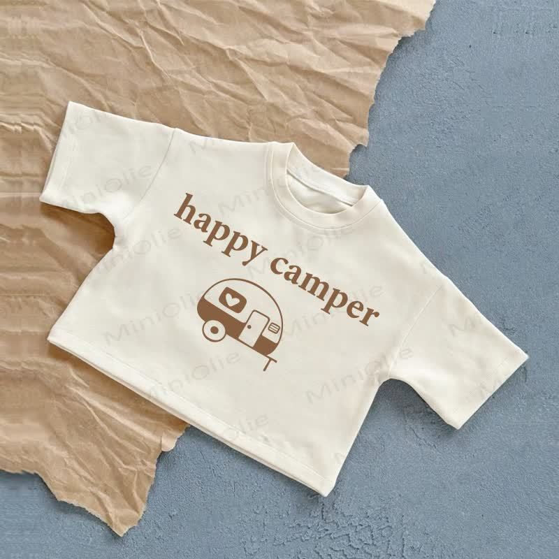 HAPPY CAMPERベビーサマーカジュアルTシャツ - 白 - 2～3歳 - image 2