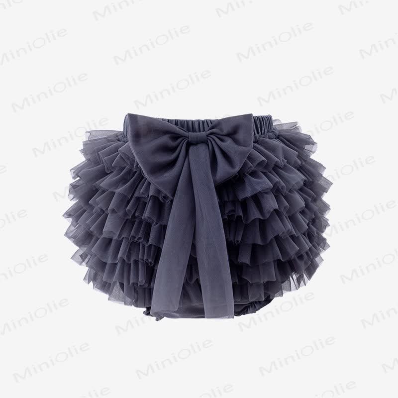 幼児用女の子用リボンチュールバブルDress - グレー - 4～5歳 - image 2