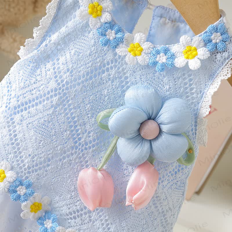 ベビーガールズ デイジーレースひまわり柄ロンパースDress - image 4