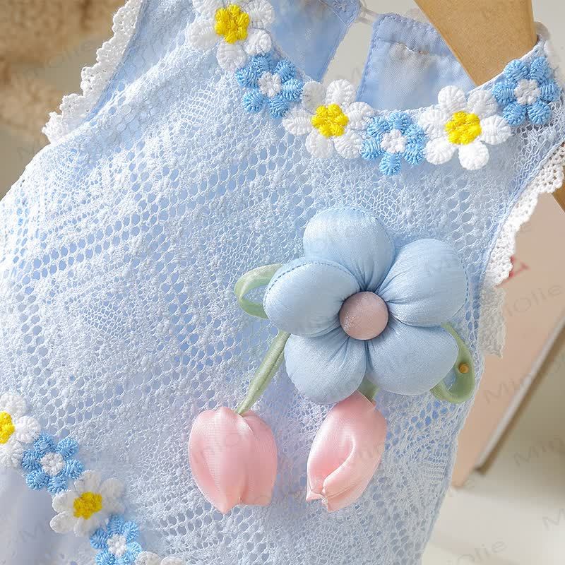 ベビーガールズ デイジーレースひまわり柄ロンパースDress - image 4