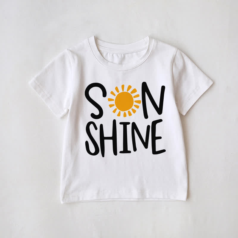 YOU ARE MY SUNSHINE/SUNSHINEファミリーお揃いTシャツ - 白 - ベビーTシャツ: 3～5歳 - image 2
