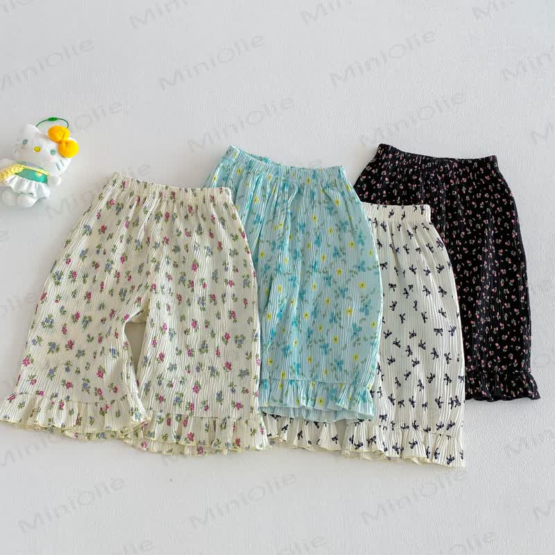 ベビー・幼児用女の子向け花柄またはリボン柄パンツ - image 1