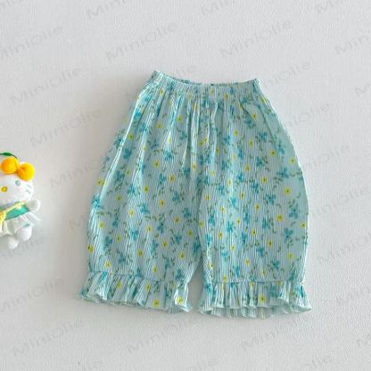 ベビー・幼児用女の子向け花柄またはリボン柄パンツ - 青 - 4～5歳 - image 4
