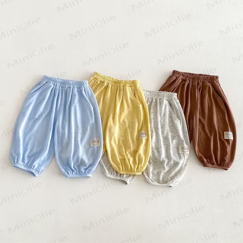 ベビー・幼児用コットン製クマとフルーツ柄パンツ - image 1