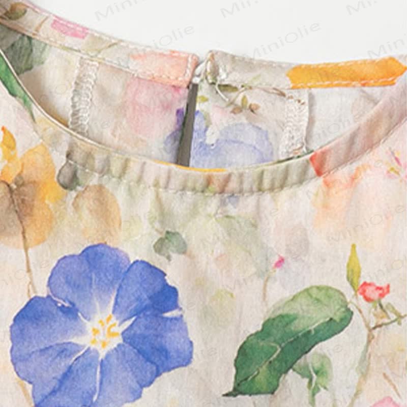 幼児・キッズ 女の子用 ピンク 花柄 リボン ノースリーブDress - image 4