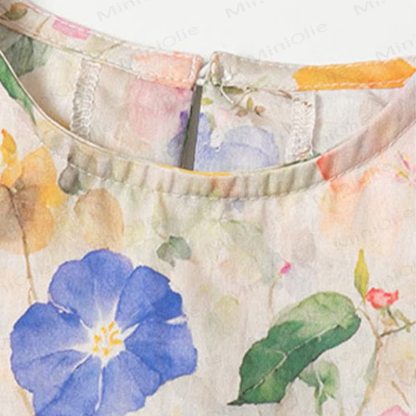 幼児・キッズ 女の子用 ピンク 花柄 リボン ノースリーブDress - image 4