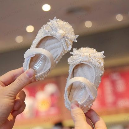 幼児用女の子用リボン付きDressシューズ  - image 4