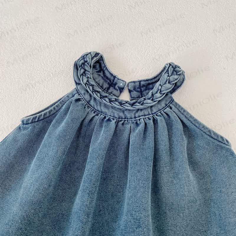 幼児用女の子デニムタンクトップとパンツのセット - image 3