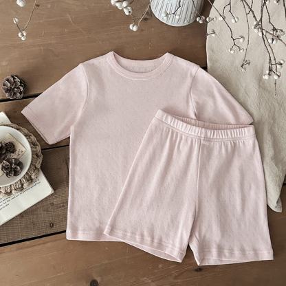 幼児用コットンTシャツ＆パンツパジャマセット - ピンク - 10-11歳 - image 2