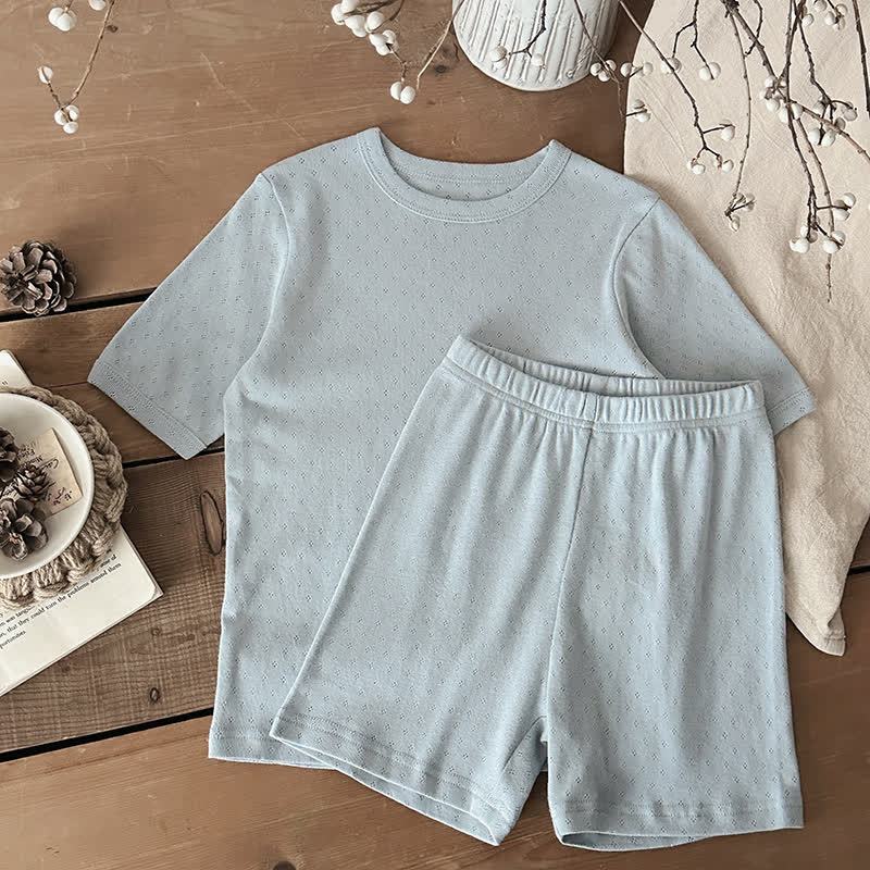 幼児用コットンTシャツ＆パンツパジャマセット - 青 - 10-11歳 - image 5