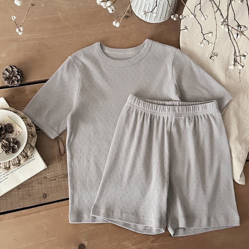 幼児用コットンTシャツ＆パンツパジャマセット - グレー - 10-11歳 - image 7