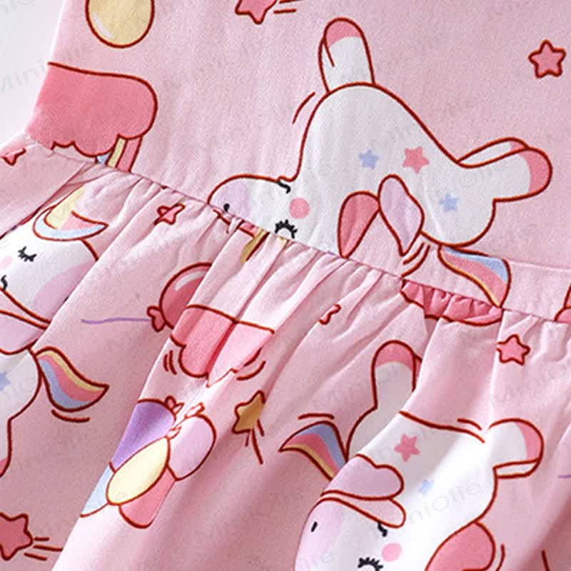 幼児用女の子向けアニマルレインボーリボンノースリーブDress - image 9