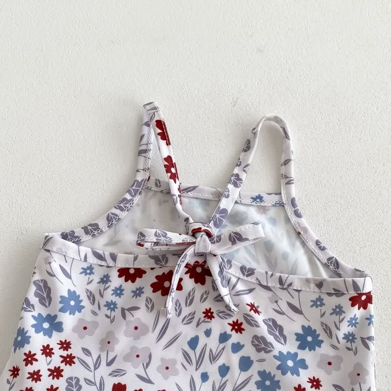 ベビー用花柄フリルワンピース水着（帽子付き） - image 4
