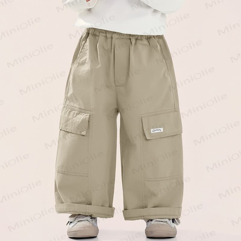 幼児男の子用コットンカーキカーゴパンツ - image 1