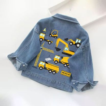 幼児男の子用カーデニムジャケット - image 2