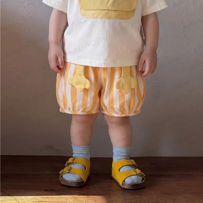 ベビー用夏物コットンストライプバブルショーツ - image 7