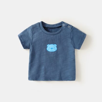 男の子用クマ柄Tシャツ - 海軍 - 3～4歳 - image 2