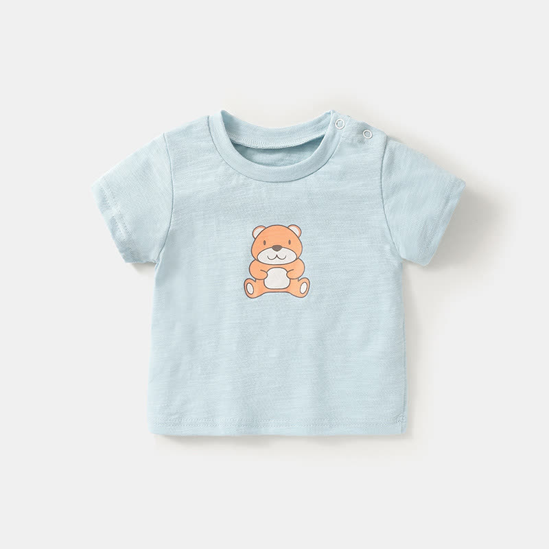男の子用クマ柄Tシャツ - 青 - 3～4歳 - image 4