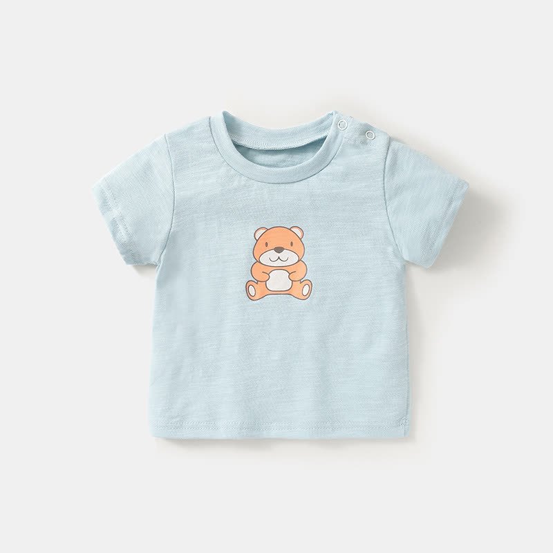 男の子用クマ柄Tシャツ - 青 - 3～4歳 - image 4