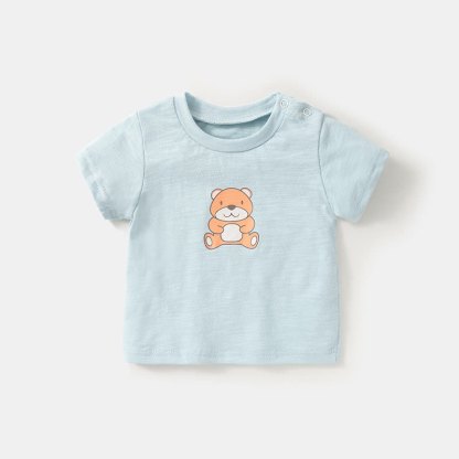 男の子用クマ柄Tシャツ - 青 - 3～4歳 - image 4