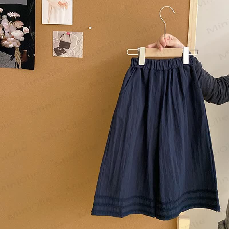 幼児・女の子用コットンレースタンクトップまたはパンツ - 海軍 - 10-11歳 - image 3