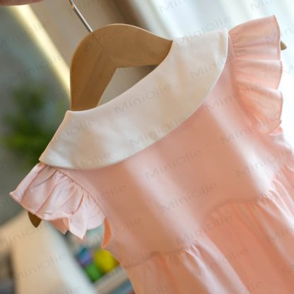 幼児用女の子向けピンクのコットンうさぎ柄Dress - image 3