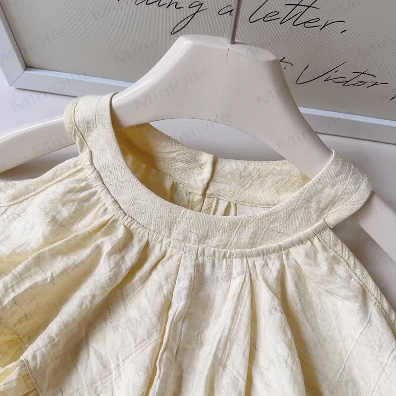 幼児用女の子向け無地タンクトップとパンツのセット - image 5